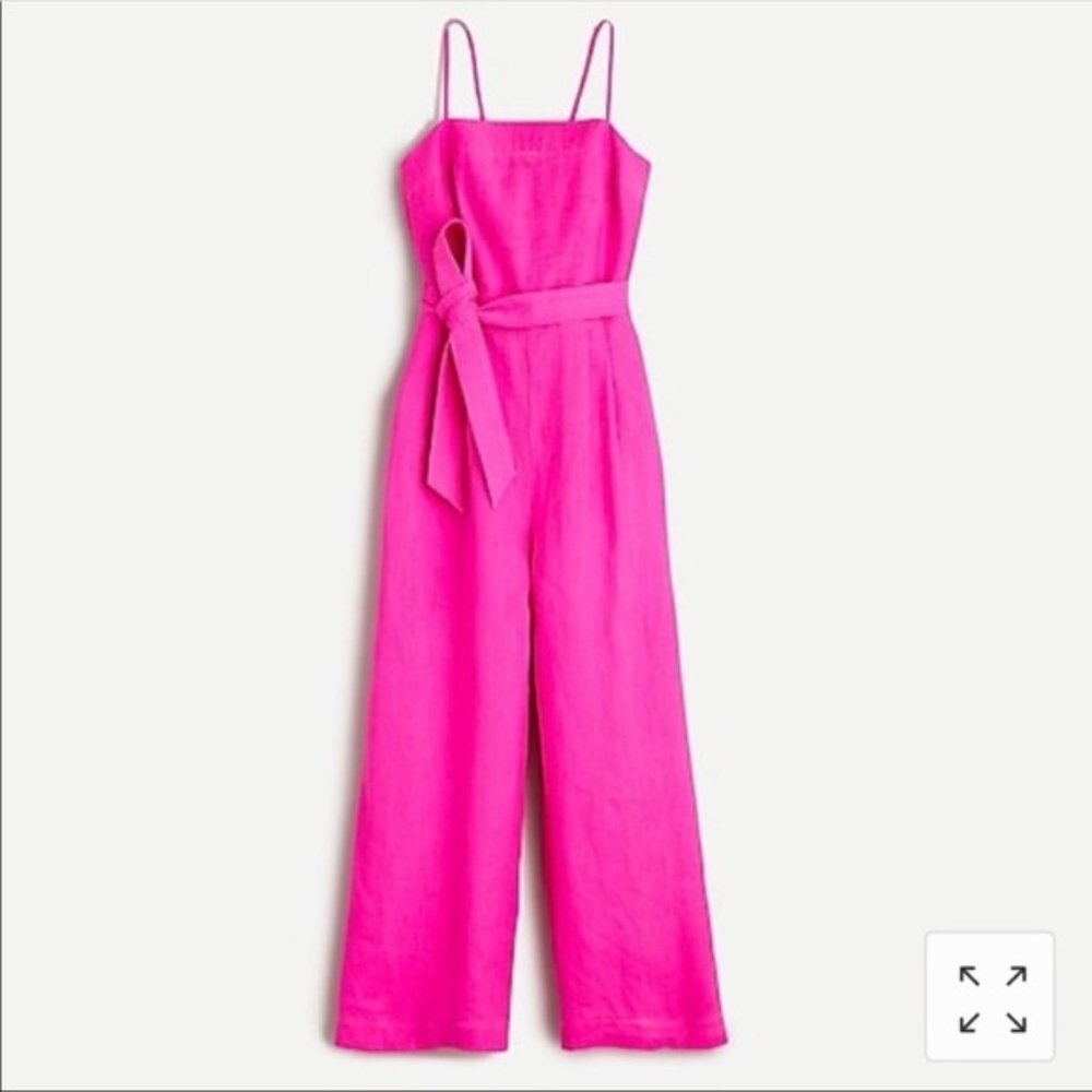 J Crew Pink linen jumpsuit -Brand New!